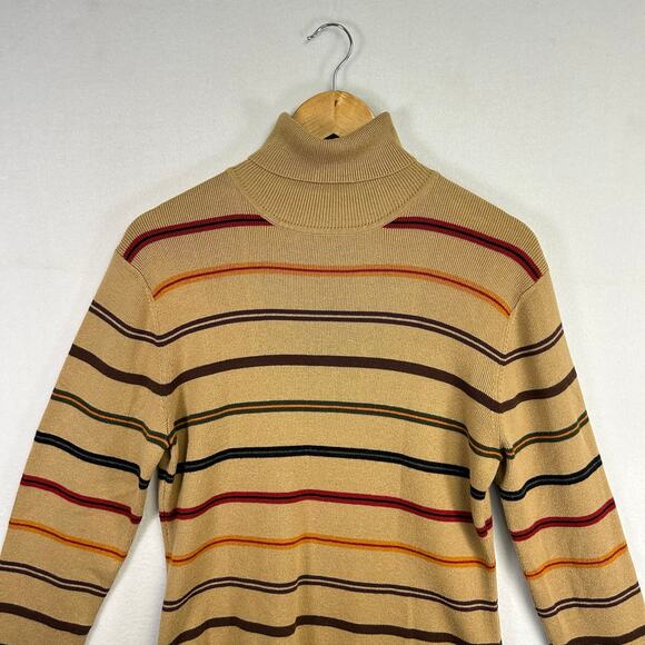 Woman's Tailor Turtle Neck Sweater - Size Large Vintage Retro Grandpa 70s Fall - Picture 2 of 8
